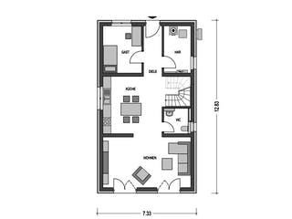 Massivhaus URBAN 2631 von HVO Massivhaus Schlüsselfertig ab 403400€, Cubushaus Grundriss 1