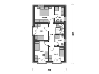 Massivhaus URBAN 2631 von HVO Massivhaus Schlüsselfertig ab 403400€, Cubushaus Grundriss 2