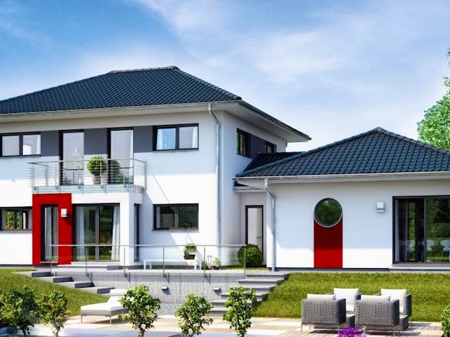 Fertighaus Atlanta von RENSCH-HAUS, Außenansicht 1 Fertighaus Atlanta von RENSCH-HAUS, Außenansicht 1