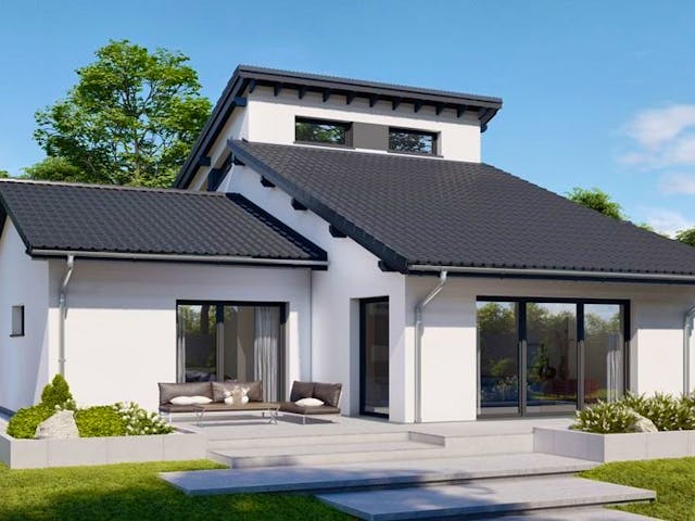 Fertighaus Brave 180 von Danwood Schlüsselfertig ab 356500€, Bungalow Außenansicht 1