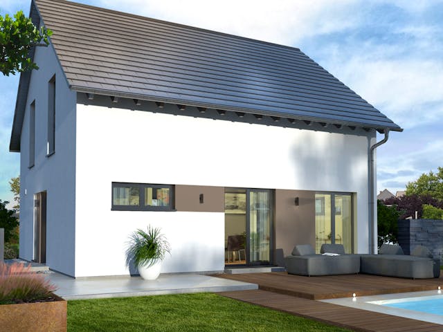 Fertighaus Design 15 von OKAL Haus Schlüsselfertig ab 404900€,  Außenansicht 1