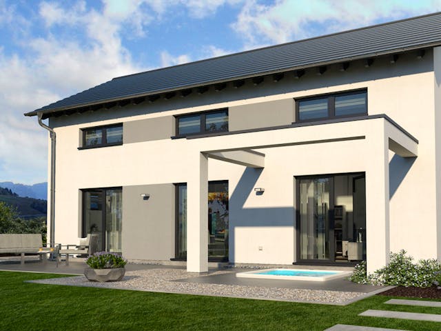 Fertighaus Design 5 von OKAL Haus Schlüsselfertig ab 413900€, Außenansicht 1 Fertighaus Design 5 von OKAL Haus Schlüsselfertig ab 413900€, Außenansicht 1