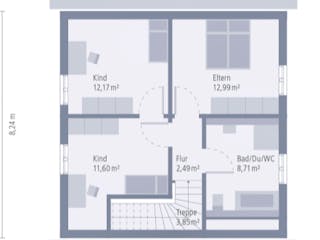 Fertighaus Design 8 von OKAL Haus Schlüsselfertig ab 460900€,  Innenansicht 2