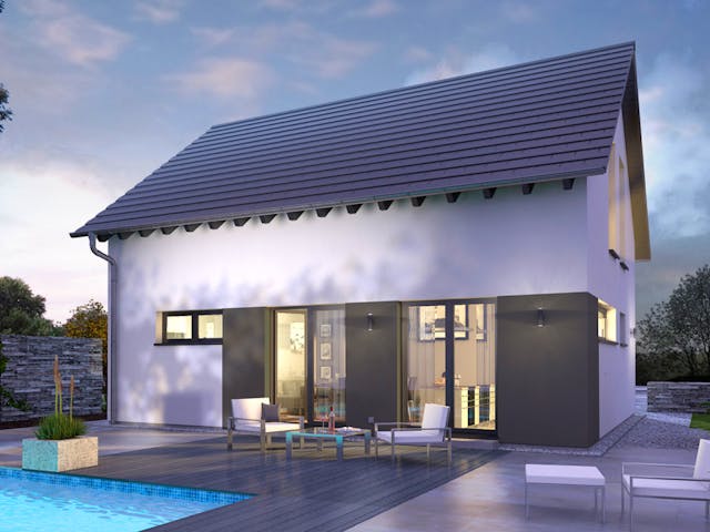 Fertighaus Design 9 von OKAL Haus Schlüsselfertig ab 363900€,  Außenansicht 1