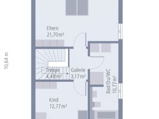 Fertighaus Doppelhaus 07 von OKAL Haus Schlüsselfertig ab 332900€, Innenansicht 10
