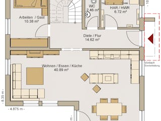 Fertighaus EFH 38-138-125 von BoHolz Haus Schlüsselfertig ab 413676€, Satteldach-Klassiker Innenansicht 1