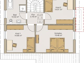 Fertighaus EFH 38-138-125 von BoHolz Haus Schlüsselfertig ab 413676€, Satteldach-Klassiker Innenansicht 2