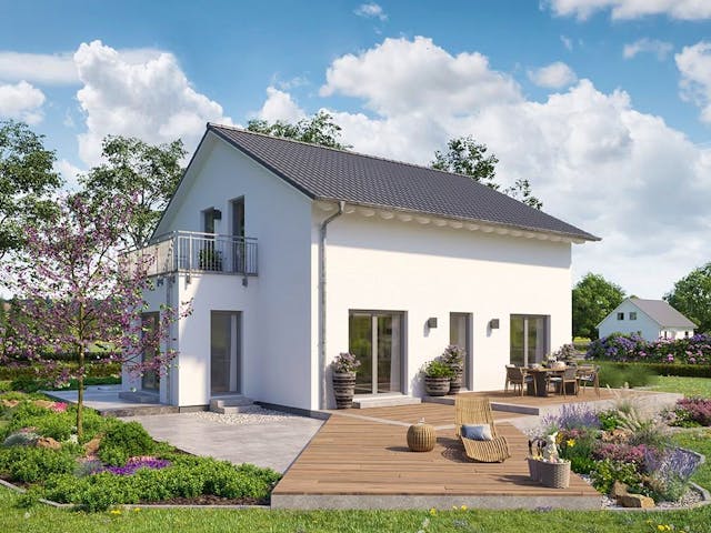 Fertighaus FamilyStyle 16.01 S von massa haus Ausbauhaus ab 151999€, Satteldach-Klassiker Außenansicht 1 Fertighaus FamilyStyle 16.01 S von massa haus Ausbauhaus ab 151999€, Satteldach-Klassiker Außenansicht 1