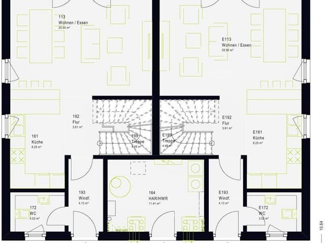 Fertighaus FamilyStyle 21.02 P von massa haus Ausbauhaus ab 194999€, Pultdachhaus Innenansicht 5