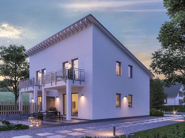 Fertighaus FamilyStyle 21.02 P von massa haus Ausbauhaus ab 194999€, Pultdachhaus Innenansicht 2