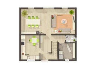 Massivhaus Flair 110 von Schmid-Haus Bausatzhaus ab 290130€,  Innenansicht 3