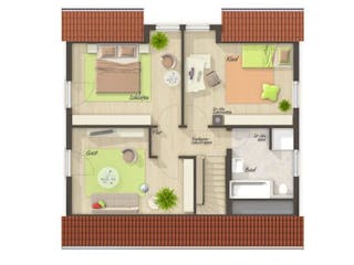 Massivhaus Flair 125 von Schmid-Haus Bausatzhaus ab 330000€,  Innenansicht 4