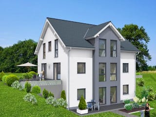 Massivhaus Hausidee "EFH 26" von BickelBau Massivhäuser,  Außenansicht 1