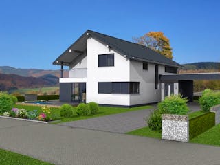 Massivhaus Hausidee "Modern2" von BickelBau Massivhäuser,  Außenansicht 1