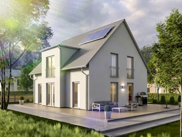 Massivhaus Lichthaus 152 von Schmid-Haus Bausatzhaus ab 370770€,  Außenansicht 1