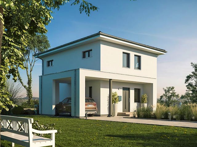 Fertighaus LifeStyle 13.01 W von massa haus Ausbauhaus ab 157999€, Stadtvilla Außenansicht 1