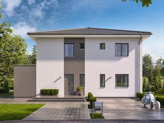 Fertighaus LifeStyle 20.02 W von massa haus Ausbauhaus ab 194999€, Stadtvilla Außenansicht 1