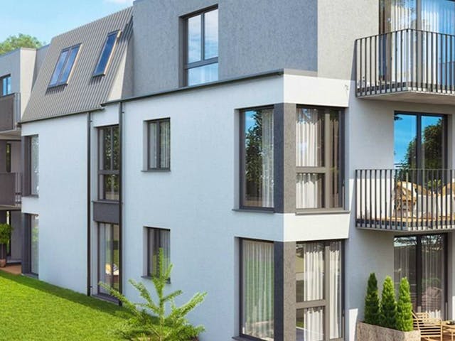 Massivhaus Mehrgenerationshaus von GfG-Architektenhäuser, Außenansicht 1 Massivhaus Mehrgenerationshaus von GfG-Architektenhäuser, Außenansicht 1