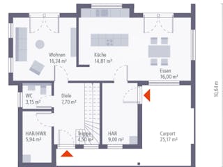 Fertighaus Musterhaus Bamberg von OKAL Haus Schlüsselfertig ab 464900€,  Innenansicht 8