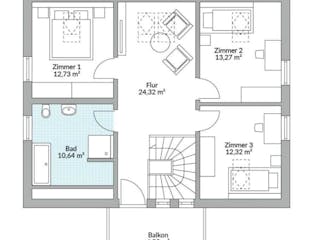 Fertighaus Point 154.10 von Danwood Schlüsselfertig ab 321200€, Satteldach-Klassiker Innenansicht 10