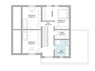 Fertighaus Point 169.1 von Danwood Schlüsselfertig ab 379100€, Pultdachhaus Innenansicht 6