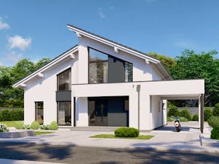 Fertighaus Point 169.1 von Danwood Schlüsselfertig ab 379100€, Pultdachhaus Innenansicht 1
