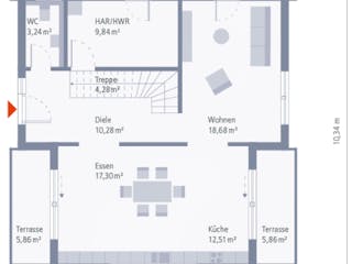 Fertighaus Pult 17 von OKAL Haus Schlüsselfertig ab 490500€,  Innenansicht 9
