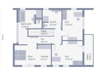 Fertighaus Stadtvilla 13 von OKAL Haus Schlüsselfertig ab 532900€, Stadtvilla Innenansicht 2