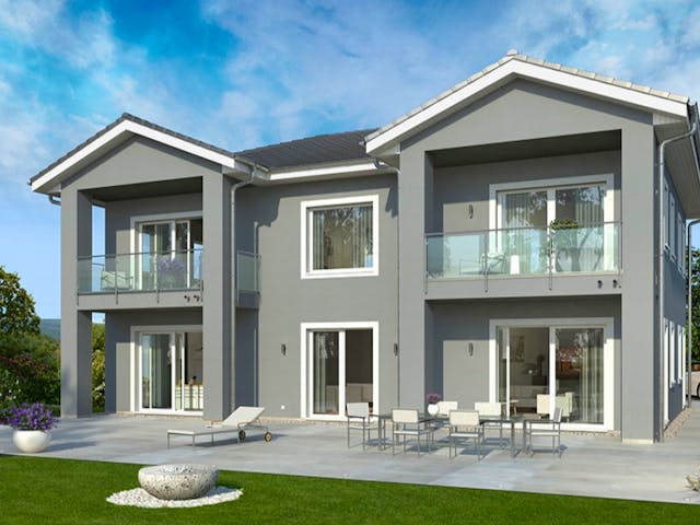 Fertighaus Stadtvilla Alabama von OKAL Haus Schlüsselfertig ab 736300€, Stadtvilla Außenansicht 1