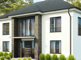 Massivhaus Stadtvilla Gennadi von GfG-Architektenhäuser,  Außenansicht 1