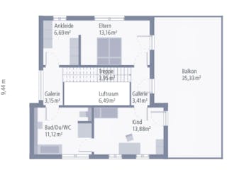 Fertighaus Staffel 13 von OKAL Haus Schlüsselfertig ab 530900€,  Innenansicht 9