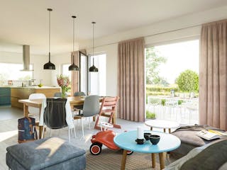 Fertighaus SUNSHINE 167 V4 von Living Fertighaus Schlüsselfertig ab 428523€, Satteldach-Klassiker Innenansicht 4