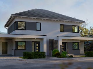 Fertighaus ZweiRaum 4 von OKAL Haus Schlüsselfertig ab 633900€, Stadtvilla Außenansicht 1