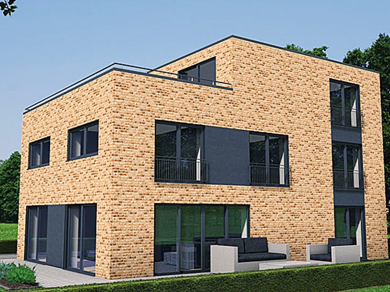 Massivhaus mit Klinkerfassade von IM.Designhaus