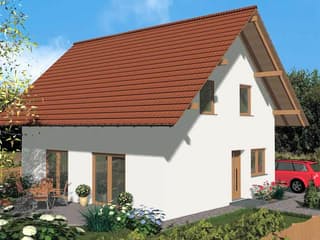 Massivhaus Inizio von Wagener Systemhausbau Schlüsselfertig ab 153000€, Satteldach-Klassiker Außenansicht 1