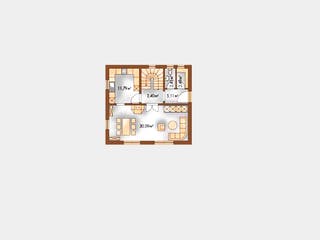 Massivhaus Inizio von Wagener Systemhausbau Schlüsselfertig ab 153000€, Satteldach-Klassiker Grundriss 2