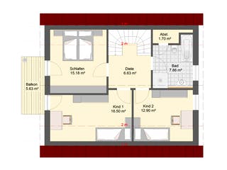 Massivhaus Klassik 80-2 von invivo haus Schlüsselfertig ab 383993€, Satteldach-Klassiker Grundriss 2