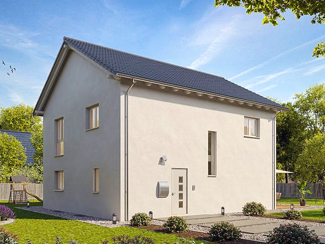 Massivhaus EFH Klassik 138 von invivo haus Schlüsselfertig ab 454709€, Satteldach-Klassiker Außenansicht 1
