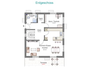Massivhaus EFH Klassik 138 von invivo haus Schlüsselfertig ab 454709€, Satteldach-Klassiker Grundriss 1