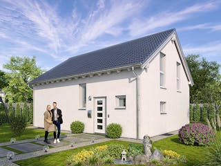 Massivhaus EFH Klassik 93 von invivo haus Schlüsselfertig ab 426955€, Satteldach-Klassiker Außenansicht 1