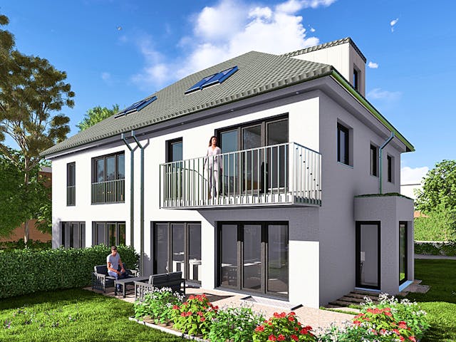 Massivhaus Doppelhaus von ISAR-Haus, Stadtvilla Außenansicht 1 Massivhaus Doppelhaus von ISAR-Haus, Stadtvilla Außenansicht 1