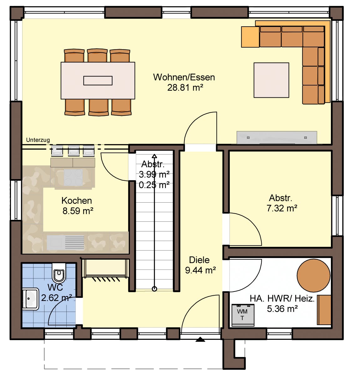 Fertighaus Jakomo von Büdenbender Hausbau Schlüsselfertig ab 313125€, Pultdachhaus Grundriss 1