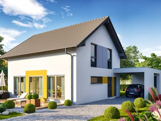 Fertighaus Jedermann Akzent von Büdenbender Hausbau, Satteldach-Klassiker Außenansicht 1