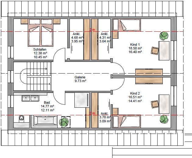 Fertighaus Junge Familie 174 von Suckfüll Energiesparhaus Schlüsselfertig ab 384240€, Satteldach-Klassiker Grundriss 2