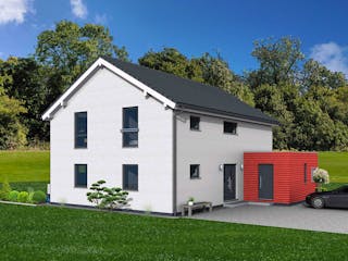 Fertighaus Junto 193 von Fingerhut Haus Schlüsselfertig ab 613035€, Satteldach-Klassiker Außenansicht 2