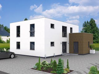 Fertighaus Junto 209 von Fingerhut Haus Schlüsselfertig ab 635142€, Cubushaus Außenansicht 2