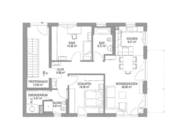 Fertighaus Mehrfamilienhaus MAGOS 3.279 von KAMPA - Mehrfamilienhäuser Schlüsselfertig ab 1384455€, Grundriss 1