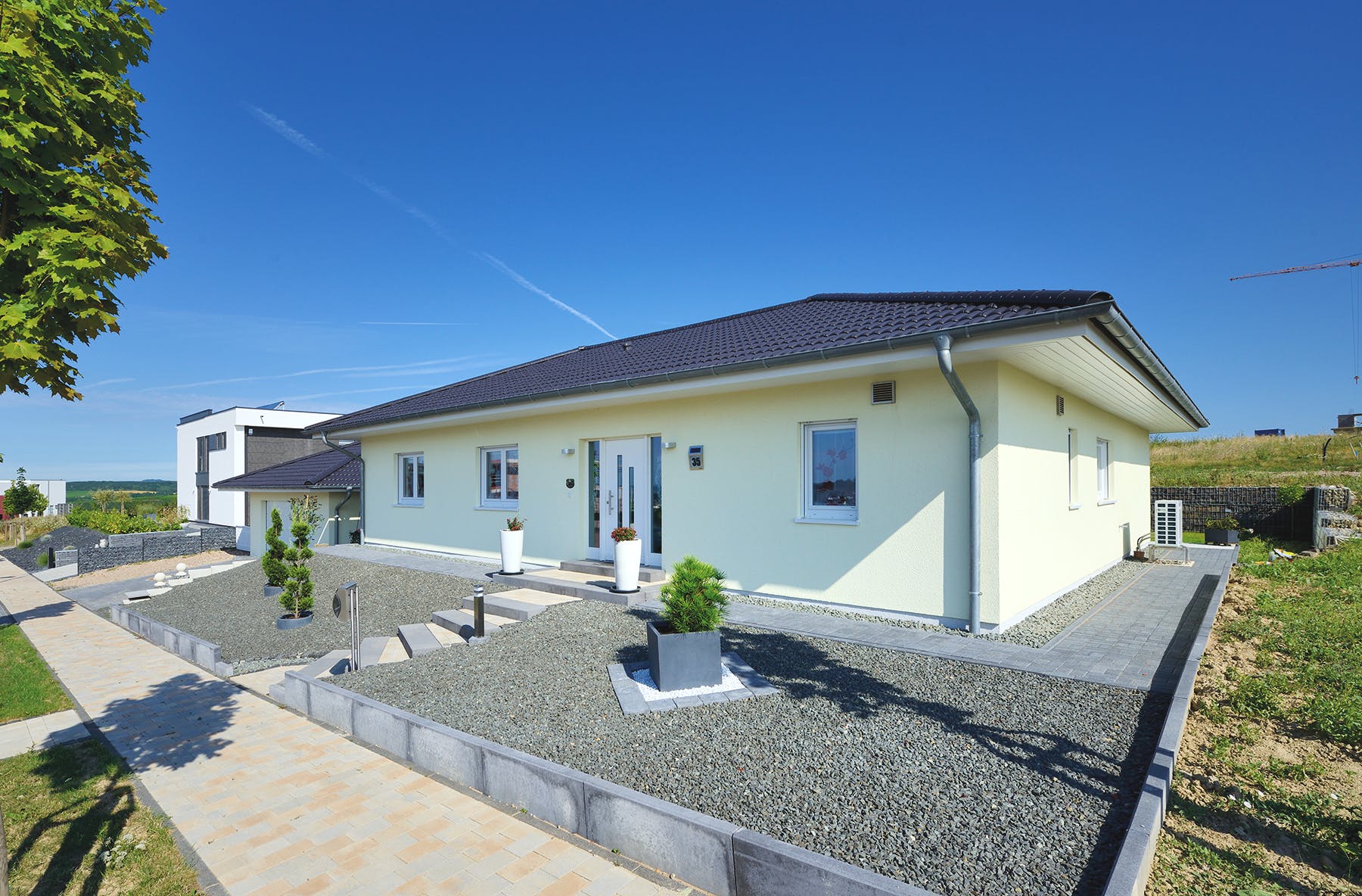 Fertighaus CLARON 1.1250 von KAMPA Schlüsselfertig ab 524822€, Bungalow Außenansicht 1