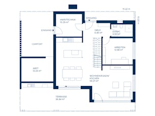 Fertighaus Concept 4 von KAMPA Schlüsselfertig ab 734939€, Stadtvilla Grundriss 1