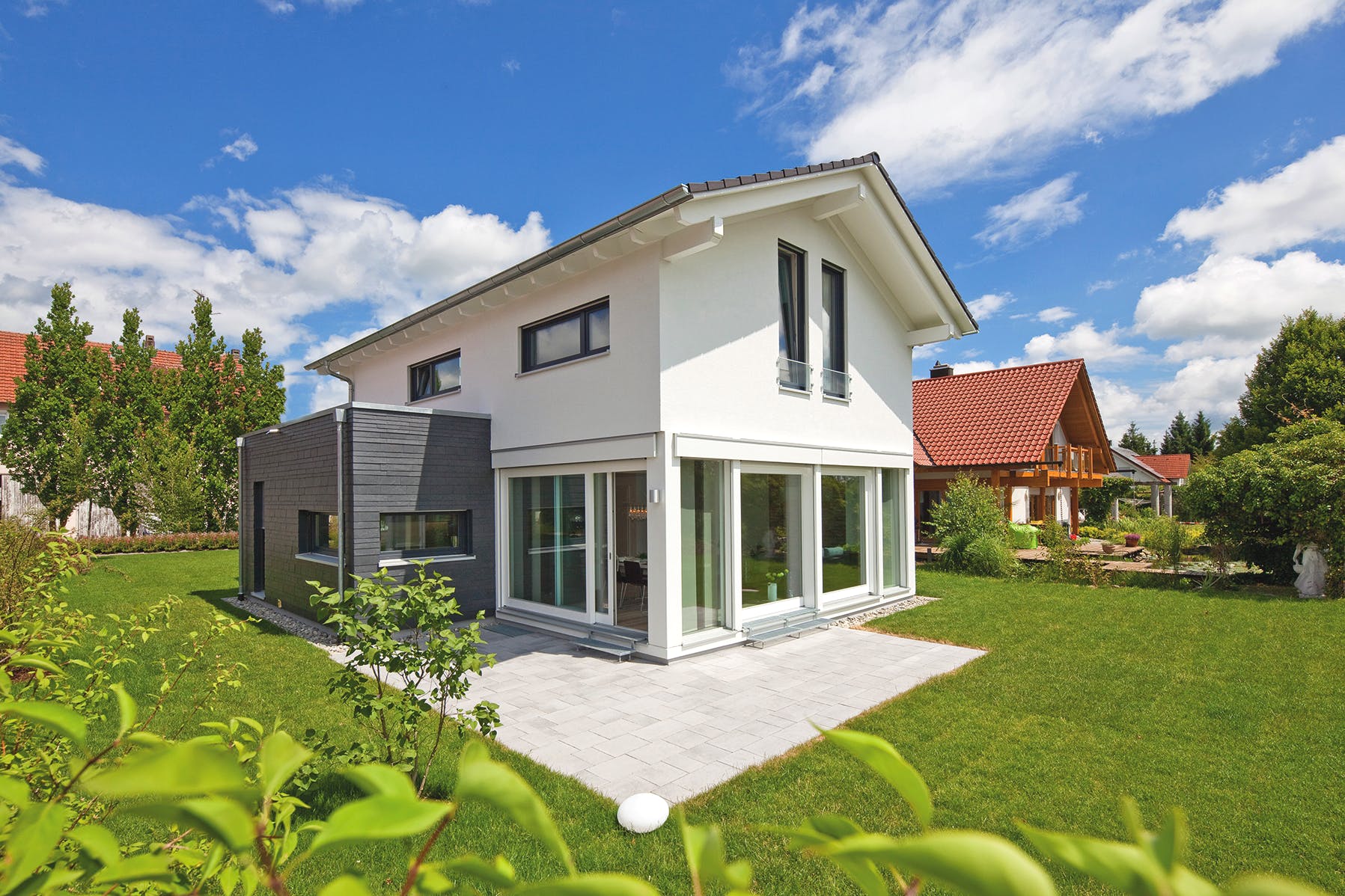 Fertighaus LANOS 2.1470 von KAMPA Schlüsselfertig ab 550840€, Satteldach-Klassiker Außenansicht 1